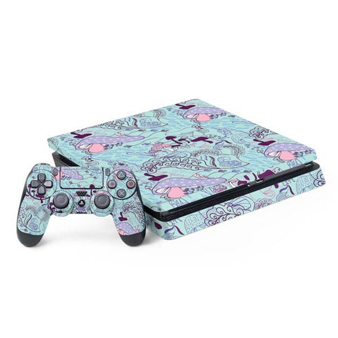 Disney Alice in Wonderland (animated) Mushrooms Print Pattern PlayStation PS4 Skins