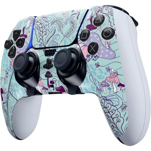 Disney Alice in Wonderland (animated) Mushrooms Print Pattern PS5 DualSense Edge Pro Controller Skin