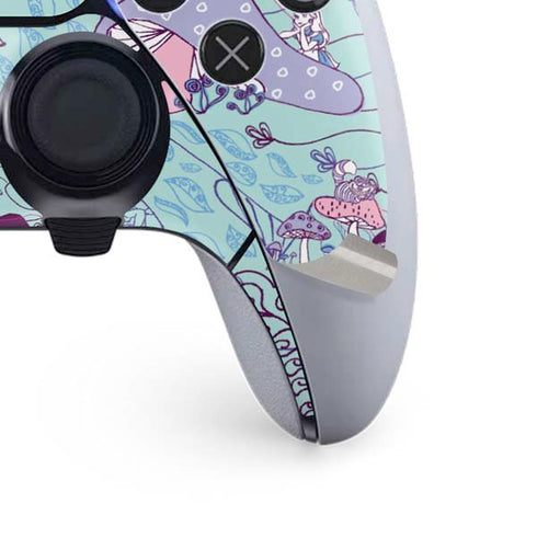 Disney Alice in Wonderland (animated) Mushrooms Print Pattern PS5 DualSense Edge Pro Controller Skin