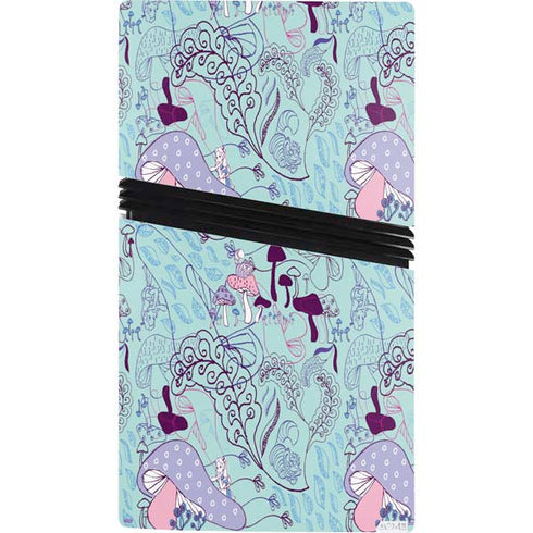 Disney Alice in Wonderland (animated) Mushrooms Print Pattern PS5 Pro Bundle Skin