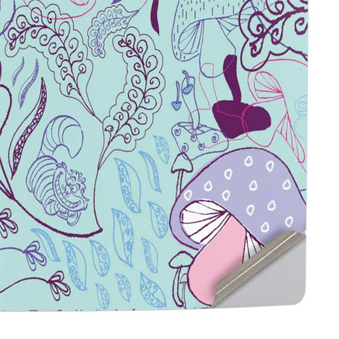 Disney Alice in Wonderland (animated) Mushrooms Print Pattern PS5 Slim Digital Edition Console Skin