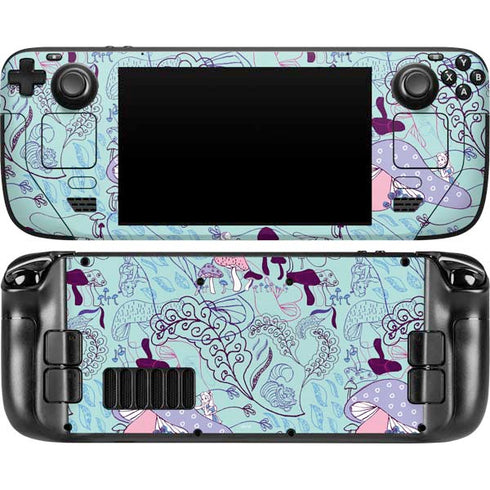 Disney Alice in Wonderland (animated) Mushrooms Print Pattern Steam Deck Handheld Gaming Computer Skin