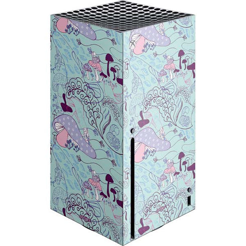 Disney Alice in Wonderland (animated) Mushrooms Print Pattern Xbox Series X Skins