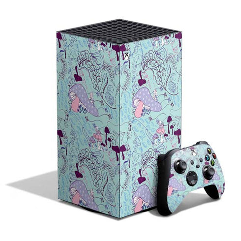 Disney Alice in Wonderland (animated) Mushrooms Print Pattern XBox Series X Digital Edition Bundle Skin