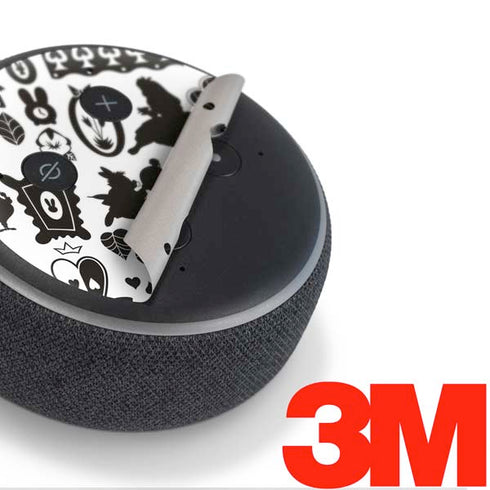 Disney Alice in Wonderland (animated) Silhouette Pattern Amazon Echo Dot Skin