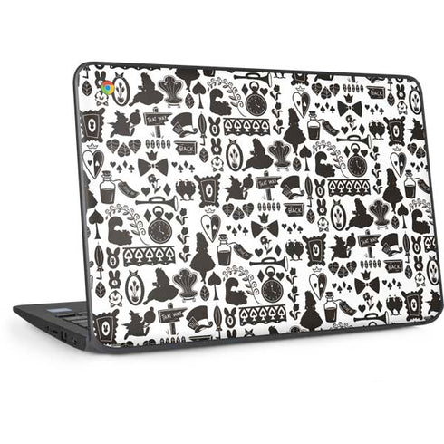 Disney Alice in Wonderland (animated) Silhouette Pattern HP Chromebook Skin
