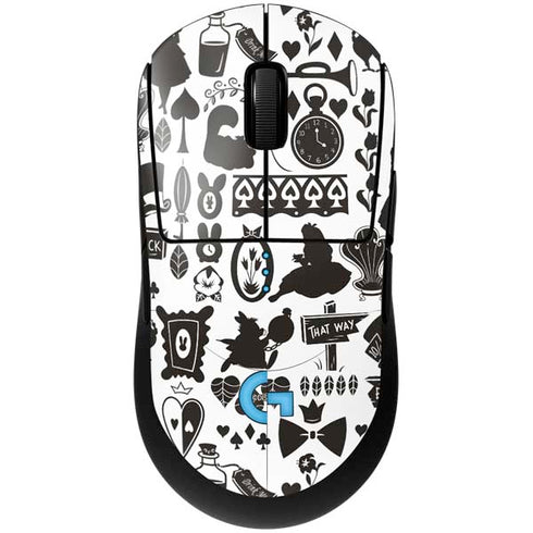 Disney Alice in Wonderland (animated) Silhouette Pattern G Pro Wireless Gaming Mouse Skin