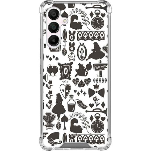 Disney Alice in Wonderland (animated) Silhouette Pattern Galaxy A16 5G Clear Case