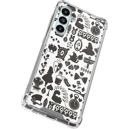 Disney Alice in Wonderland (animated) Silhouette Pattern Galaxy A16 5G Clear Case