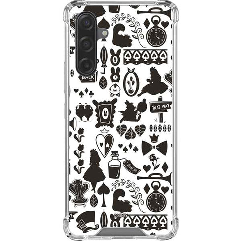 Disney Alice in Wonderland (animated) Silhouette Pattern Galaxy A17 Clear Case