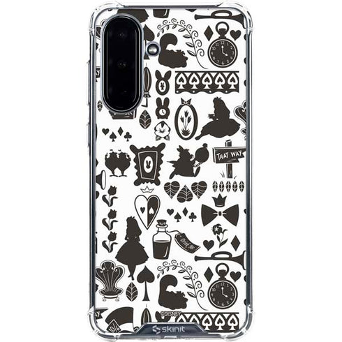 Disney Alice in Wonderland (animated) Silhouette Pattern Galaxy A36 5G Clear Case