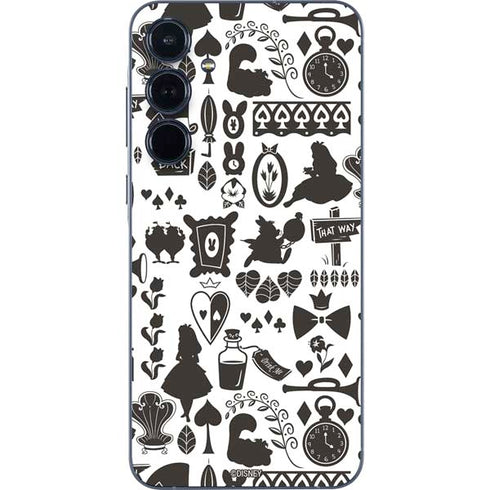 Disney Alice in Wonderland (animated) Silhouette Pattern Galaxy A55 5G Skin