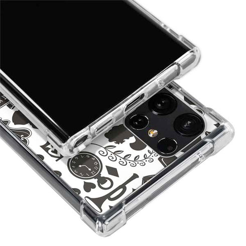 Disney Alice in Wonderland (animated) Silhouette Pattern Galaxy S23 Ultra Clear Case