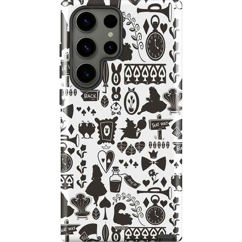 Disney Alice in Wonderland (animated) Silhouette Pattern Galaxy S23 Ultra Pro Case
