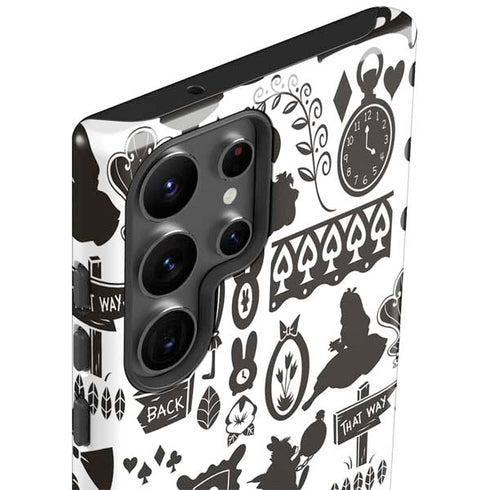 Disney Alice in Wonderland (animated) Silhouette Pattern Galaxy S23 Ultra Pro Case