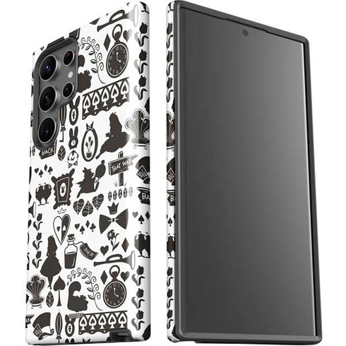 Disney Alice in Wonderland (animated) Silhouette Pattern Galaxy S23 Ultra Pro Case