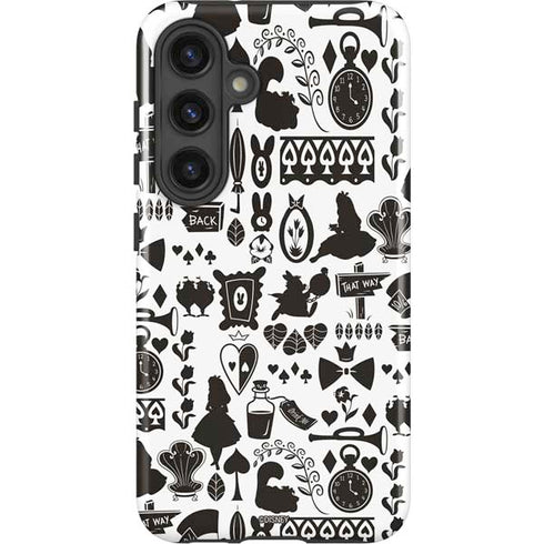 Disney Alice in Wonderland (animated) Silhouette Pattern Galaxy S25 Impact Case