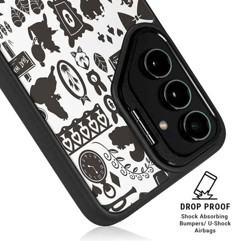Disney Alice in Wonderland (animated) Silhouette Pattern Galaxy S24 Kickstand Case