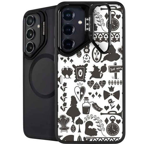 Disney Alice in Wonderland (animated) Silhouette Pattern Galaxy S24 Plus Kickstand Case