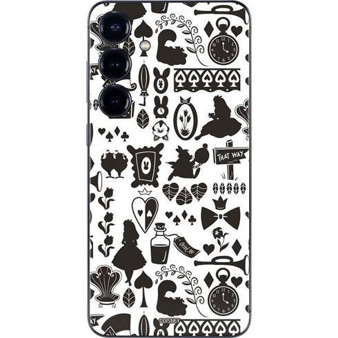 Disney Alice in Wonderland (animated) Silhouette Pattern Galaxy S25 Plus Skin