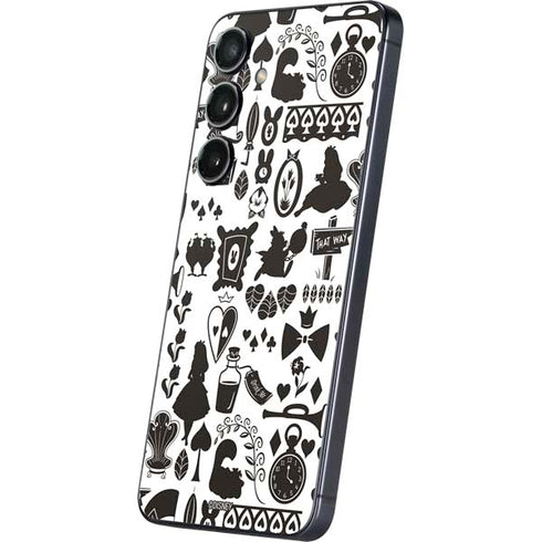 Disney Alice in Wonderland (animated) Silhouette Pattern Galaxy S25 Plus Skin