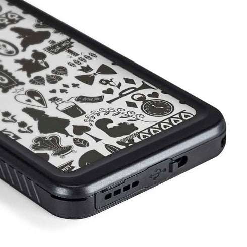 Disney Alice in Wonderland (animated) Silhouette Pattern Galaxy S24 Plus Waterproof Case
