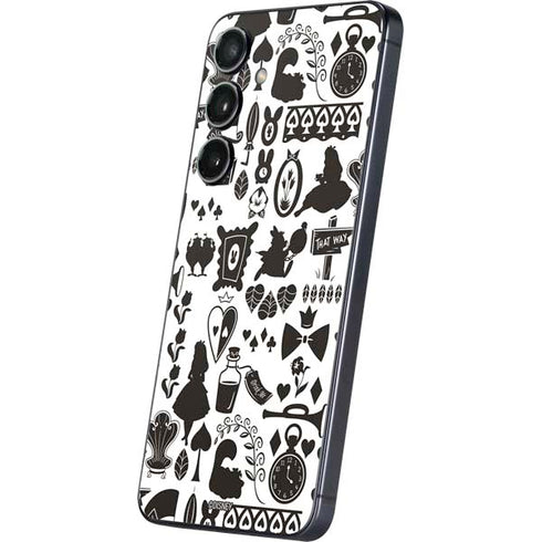 Disney Alice in Wonderland (animated) Silhouette Pattern Galaxy S25 Skin