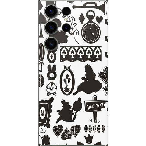 Disney Alice in Wonderland (animated) Silhouette Pattern Galaxy S25 Ultra Skin