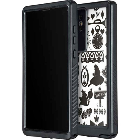 Disney Alice in Wonderland (animated) Silhouette Pattern Galaxy S24 Ultra Waterproof Case