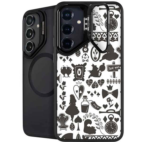 Disney Alice in Wonderland (animated) Silhouette Pattern Galaxy S26 Kickstand Case