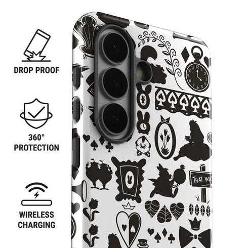 Disney Alice in Wonderland (animated) Silhouette Pattern Galaxy S26 Plus Impact Case