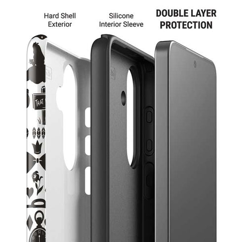 Disney Alice in Wonderland (animated) Silhouette Pattern Galaxy S26 Plus Impact Case