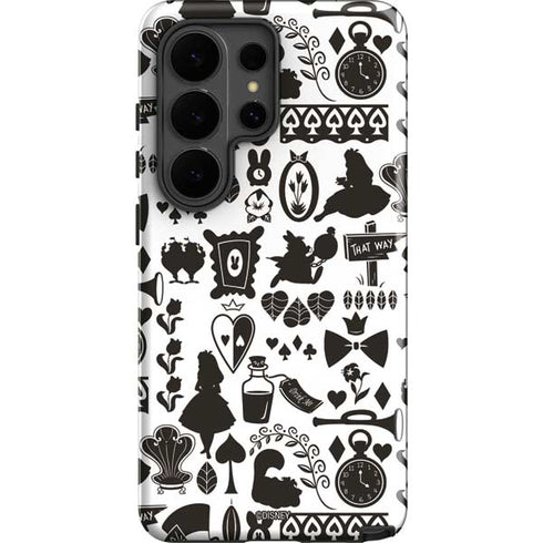 Disney Alice in Wonderland (animated) Silhouette Pattern Galaxy S26 Ultra Impact Case