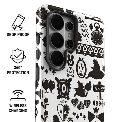 Disney Alice in Wonderland (animated) Silhouette Pattern Galaxy S26 Ultra Impact Case