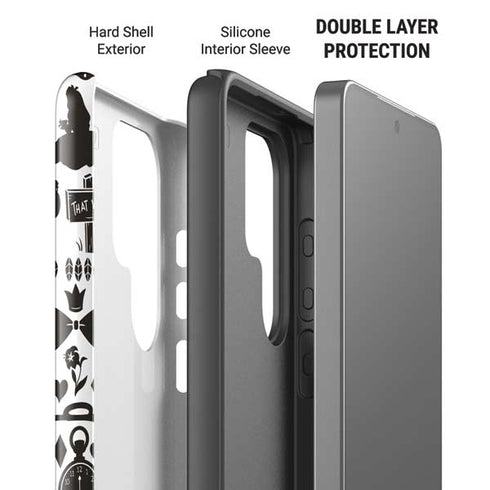 Disney Alice in Wonderland (animated) Silhouette Pattern Galaxy S26 Ultra Impact Case