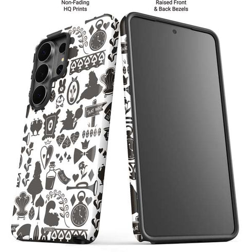 Disney Alice in Wonderland (animated) Silhouette Pattern Galaxy S26 Ultra Impact Case