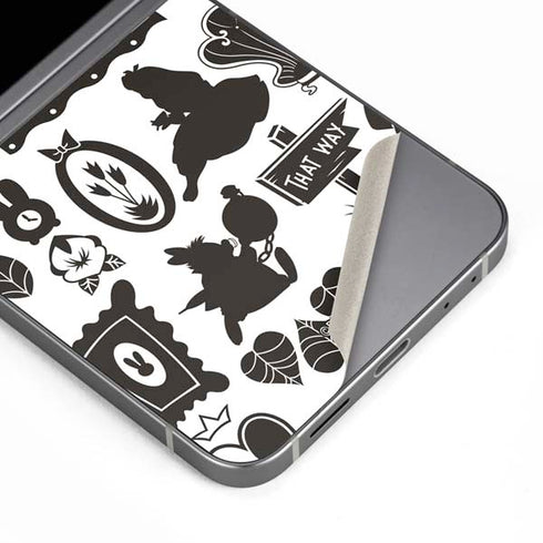 Disney Alice in Wonderland (animated) Silhouette Pattern Galaxy Z Flip6 Skin