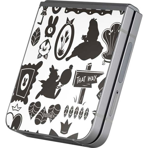 Disney Alice in Wonderland (animated) Silhouette Pattern Galaxy Z Flip6 Skin