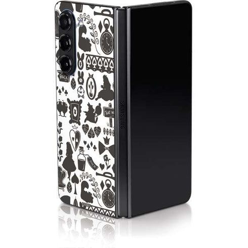 Disney Alice in Wonderland (animated) Silhouette Pattern Galaxy Z Fold5 5G Skin