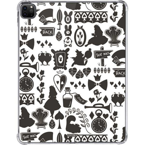 Disney Alice in Wonderland (animated) Silhouette Pattern iPad Pro 11in (2024) Clear Case