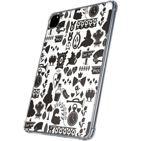 Disney Alice in Wonderland (animated) Silhouette Pattern iPad Pro 11in (2024) Clear Case