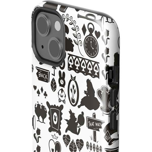Disney Alice in Wonderland (animated) Silhouette Pattern iPhone 15 Impact Case
