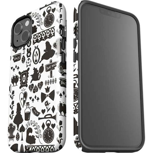 Disney Alice in Wonderland (animated) Silhouette Pattern iPhone 15 Impact Case