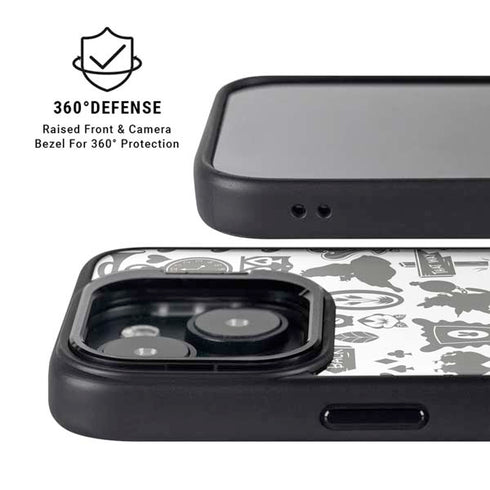 Disney Alice in Wonderland (animated) Silhouette Pattern iPhone 15 Plus Kickstand Case