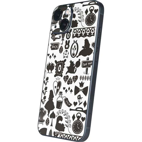 Disney Alice in Wonderland (animated) Silhouette Pattern iPhone 15 Skin