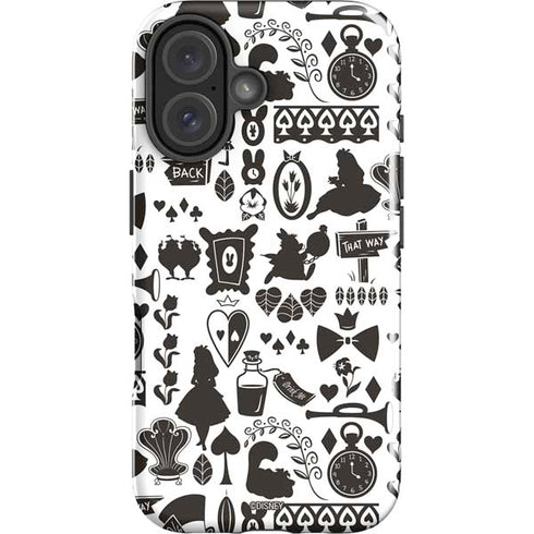 Disney Alice in Wonderland (animated) Silhouette Pattern iPhone 16 Impact Case