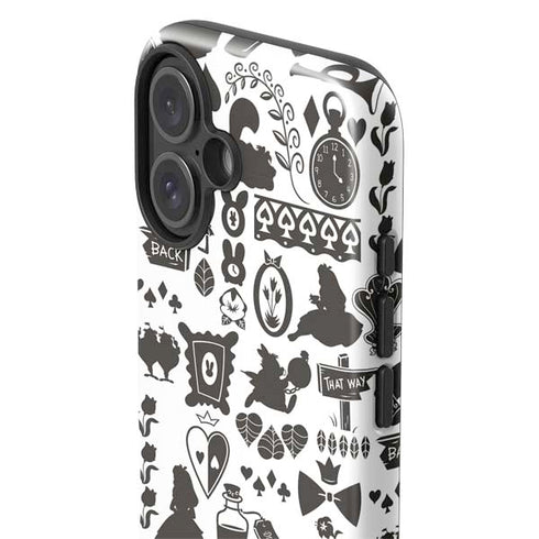 Disney Alice in Wonderland (animated) Silhouette Pattern iPhone 16 Impact Case
