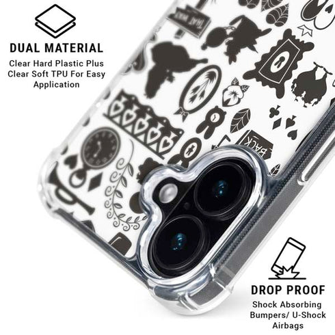 Disney Alice in Wonderland (animated) Silhouette Pattern iPhone 16 MagSafe Case