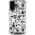 Disney Alice in Wonderland (animated) Silhouette Pattern iPhone 16 Plus Clear Case