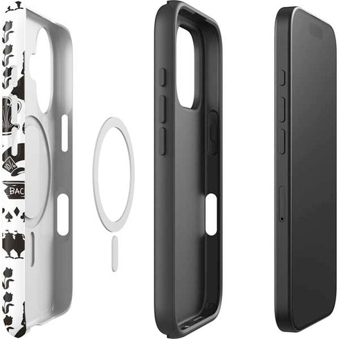 Disney Alice in Wonderland (animated) Silhouette Pattern iPhone 16 Plus Magsafe Impact Case